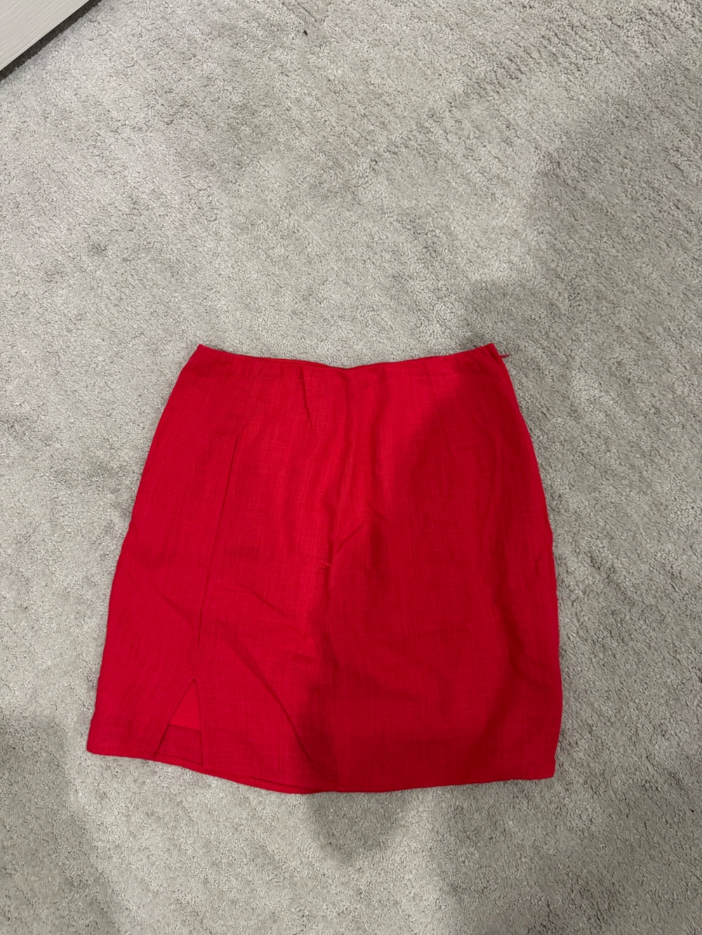 Blue Rain Red Pencil Skirt